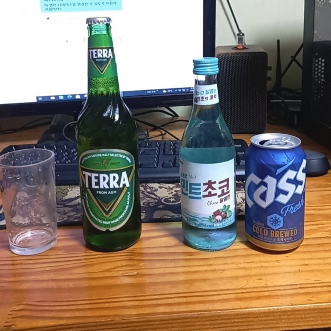 민트초코 소주 +맥주