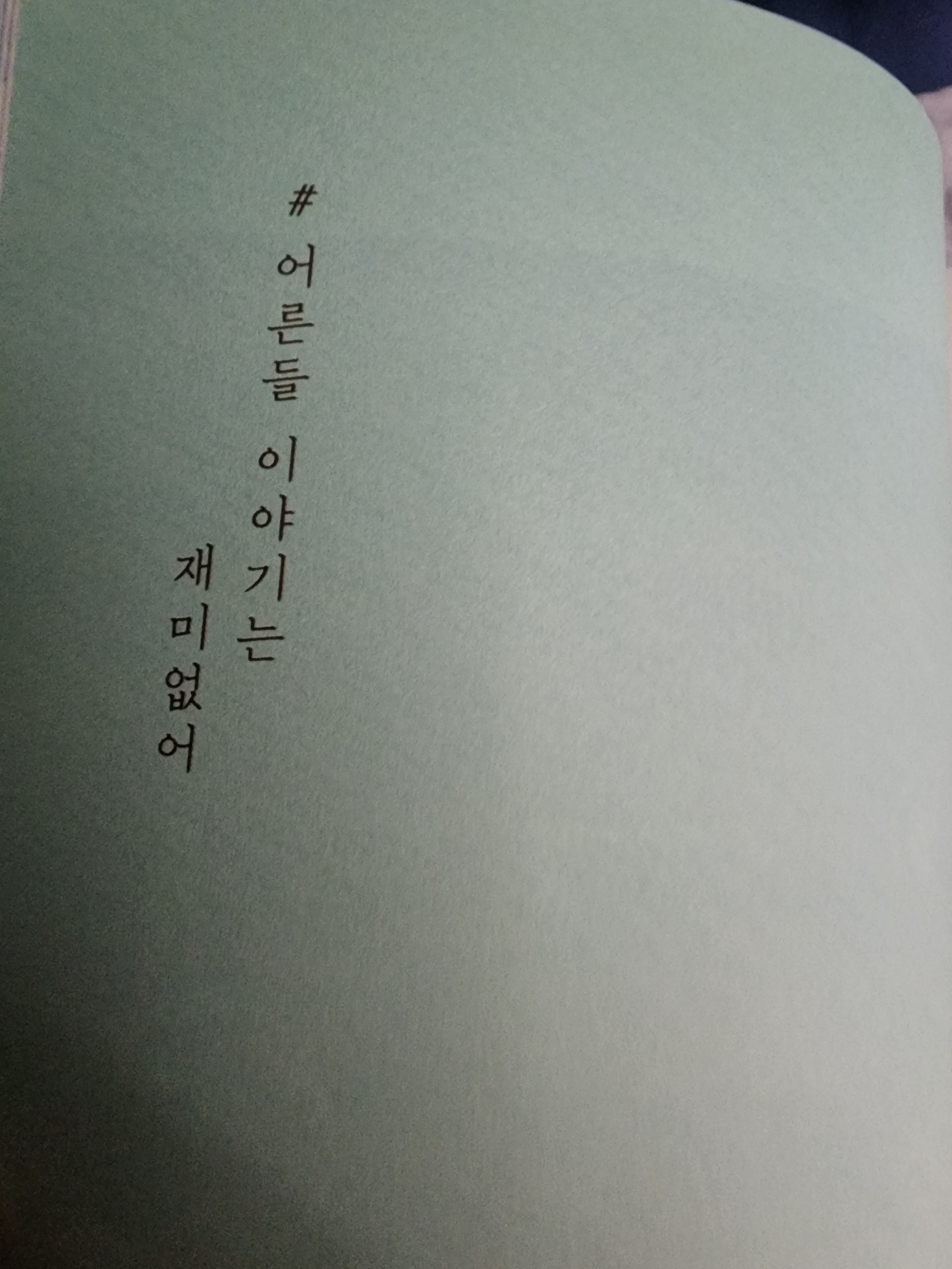 어른들 이야기는 재미없어