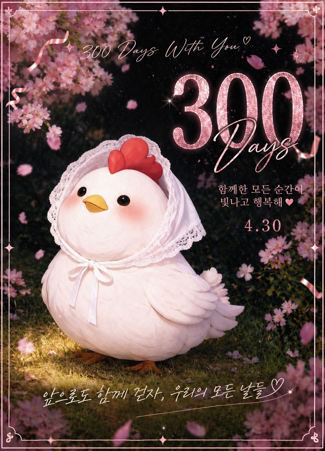 나 300일이야 🌼