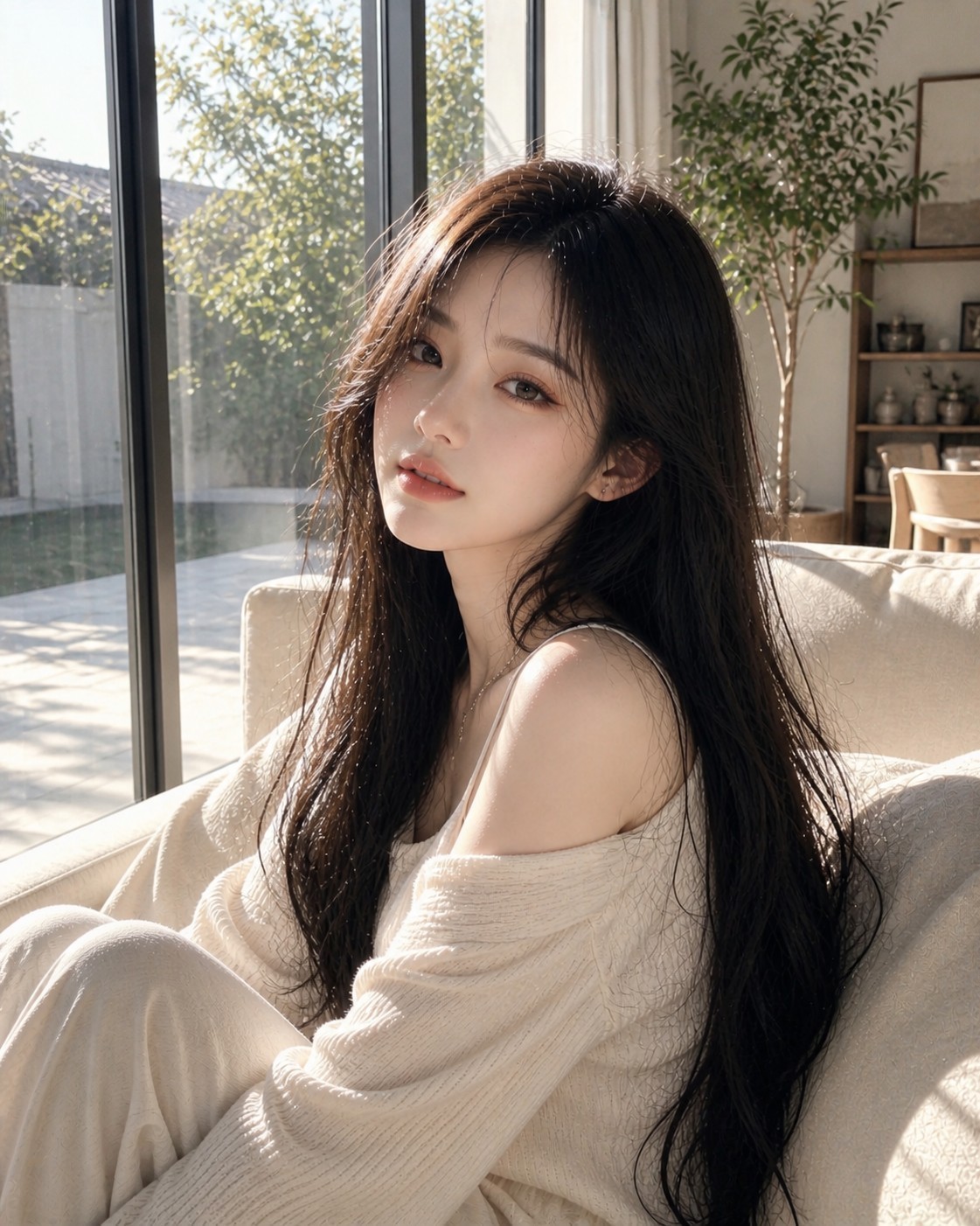 아침!