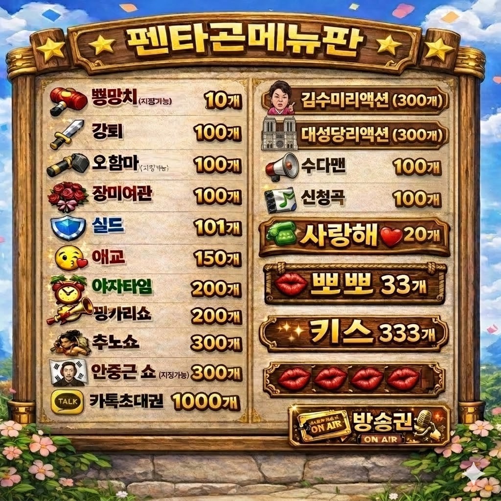 펜타곤)소개팅+수다+메뉴판+경매팅