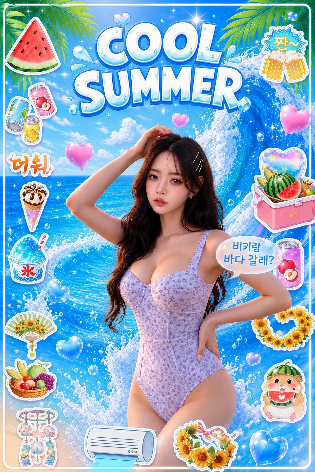 더운 여름 다 비키💦