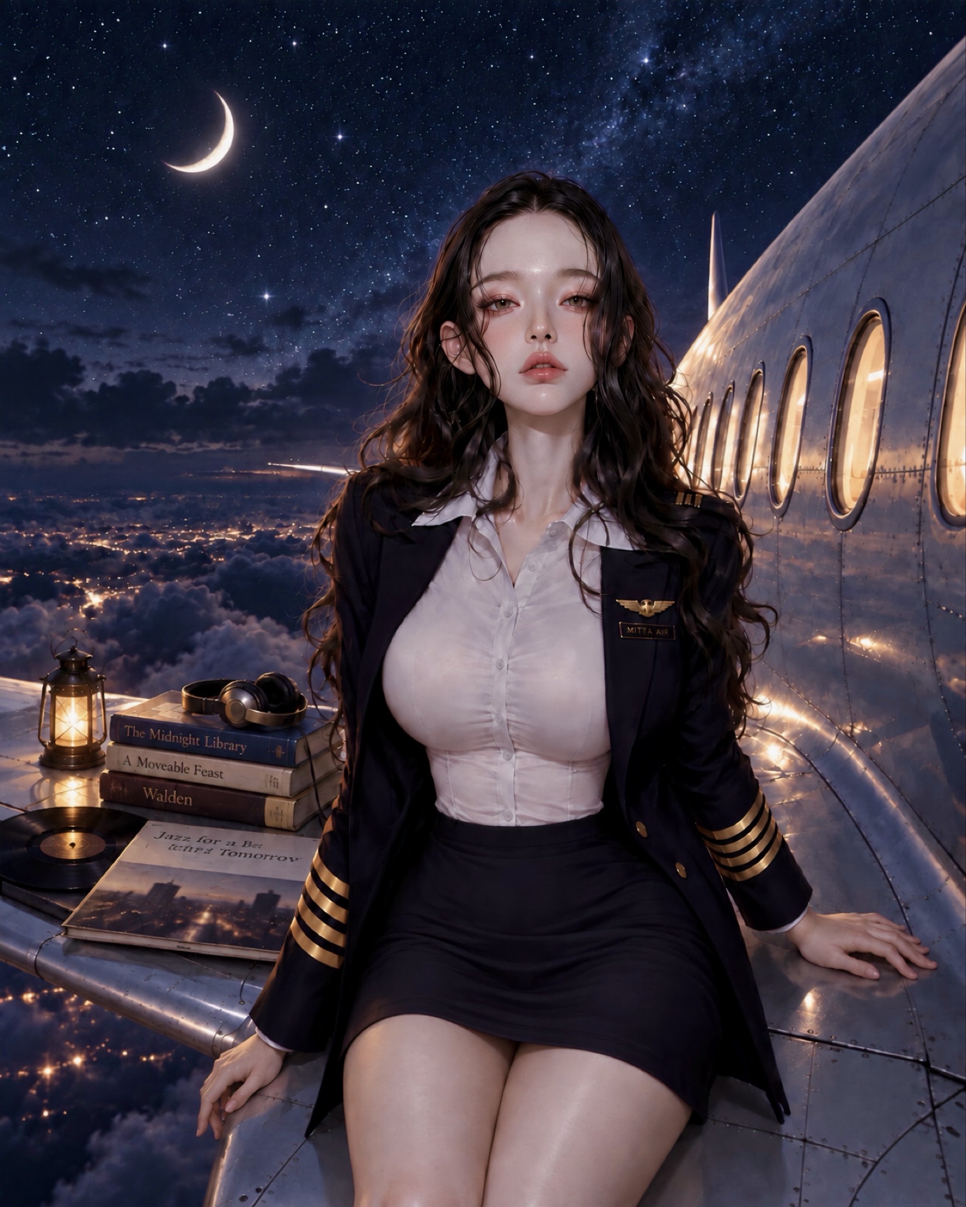 ✈️ ✨ 밤 비행기에서