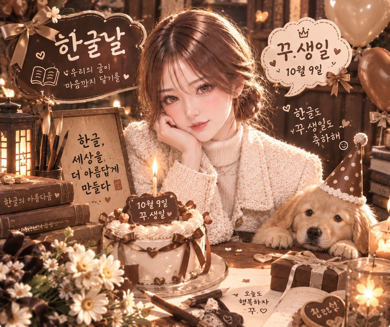 한글날은 꾸.탄절🎂