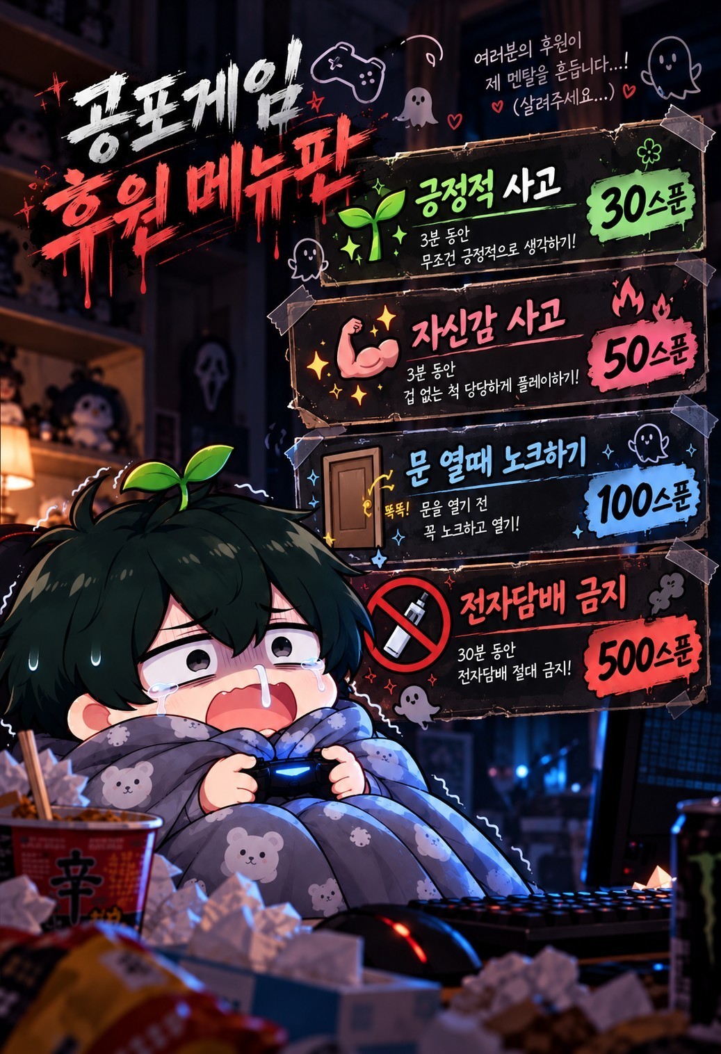 두려움? 그게 뭐죠(공포게임 진행중)