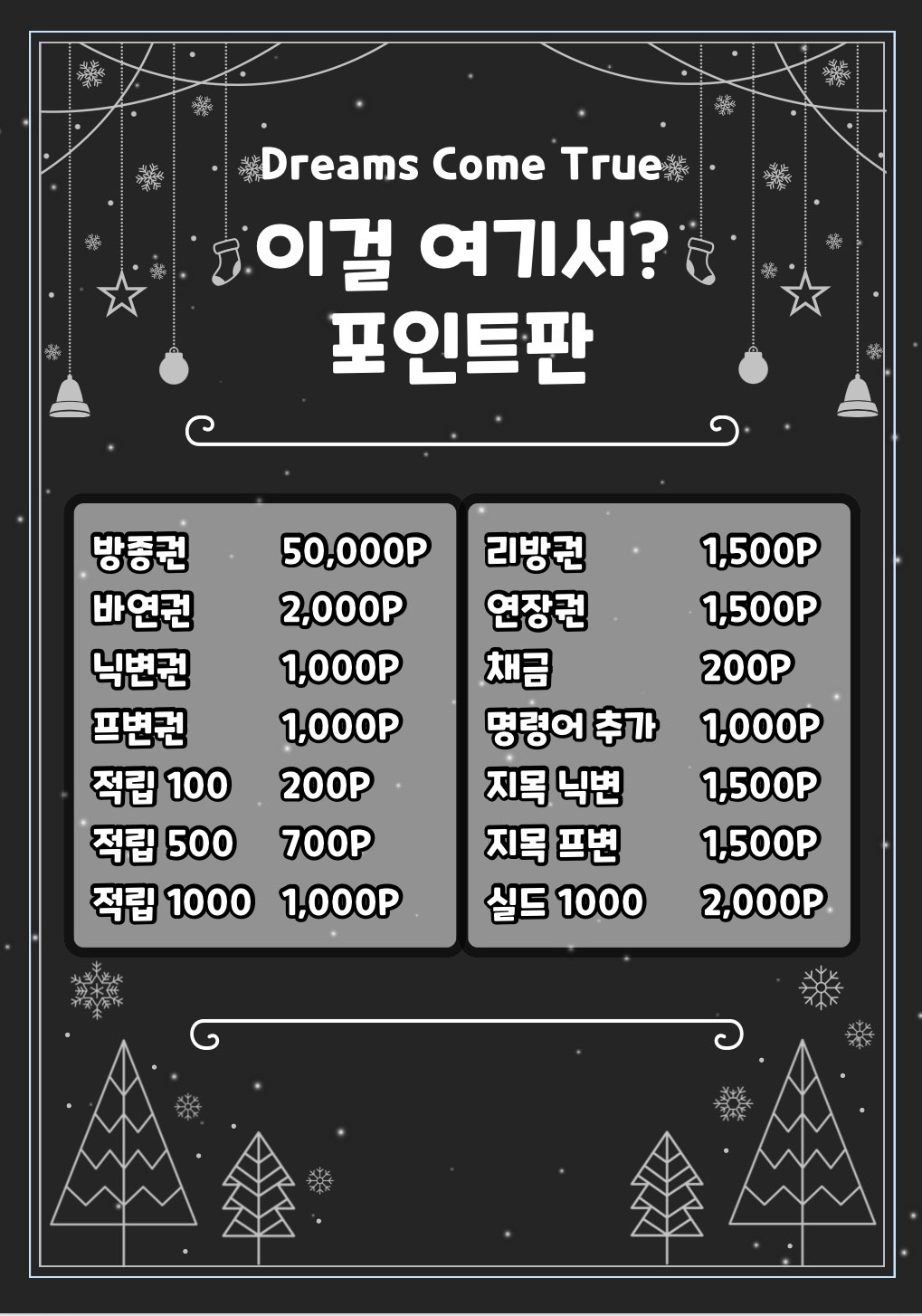 룰렛으로 포인트 교환