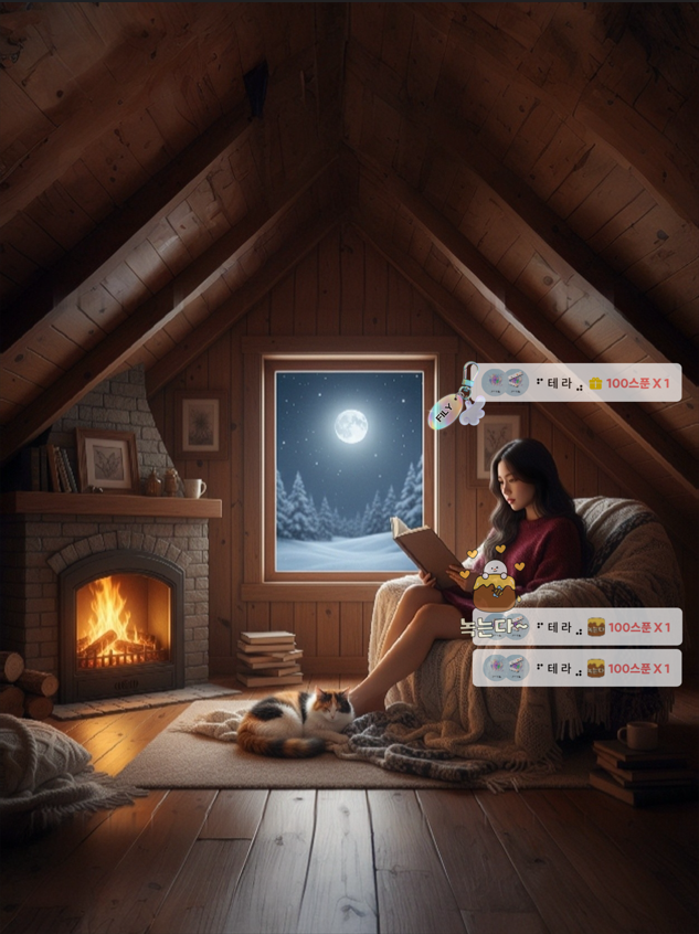 아침까지 포근한 다락방