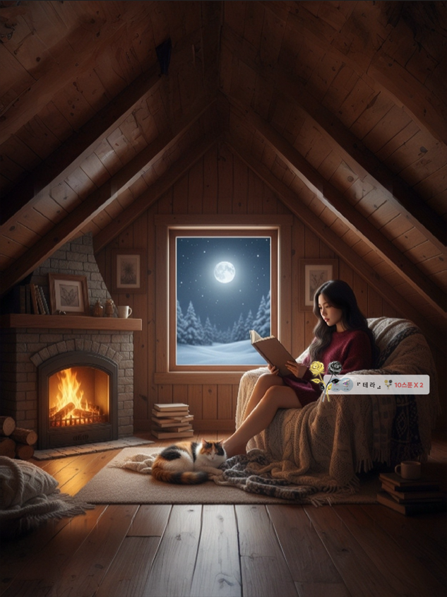 잔잔하게 책읽는 아늑한 다락방