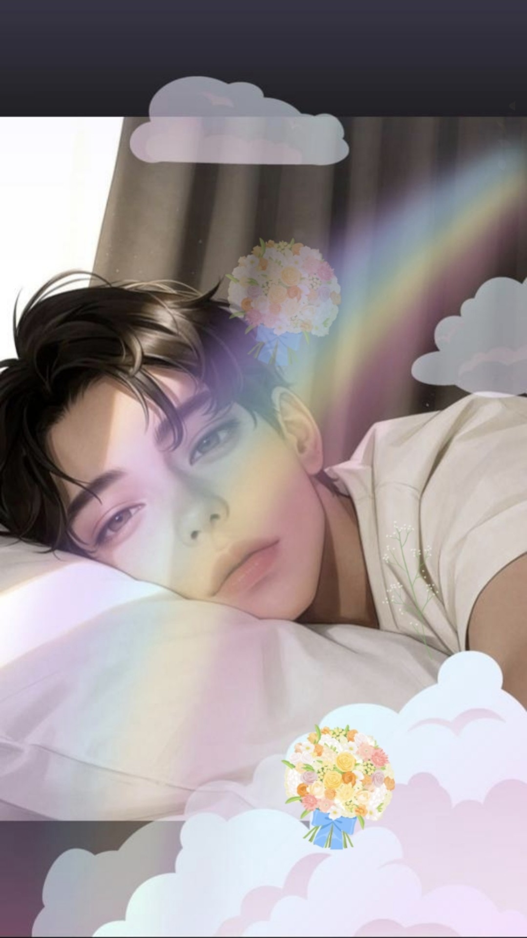 이리와, 옆에 누워.