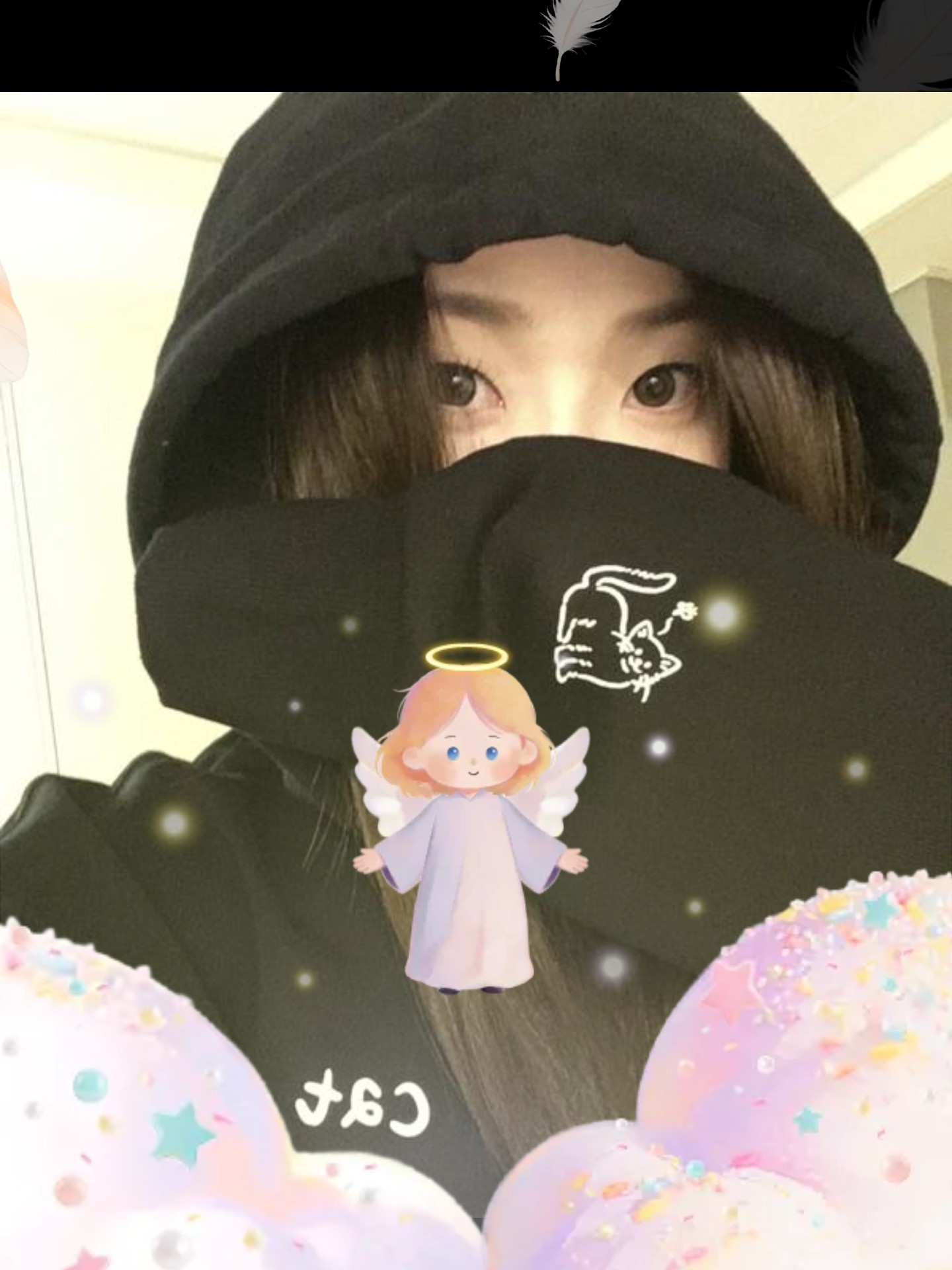 검은 고양이 냐옹이