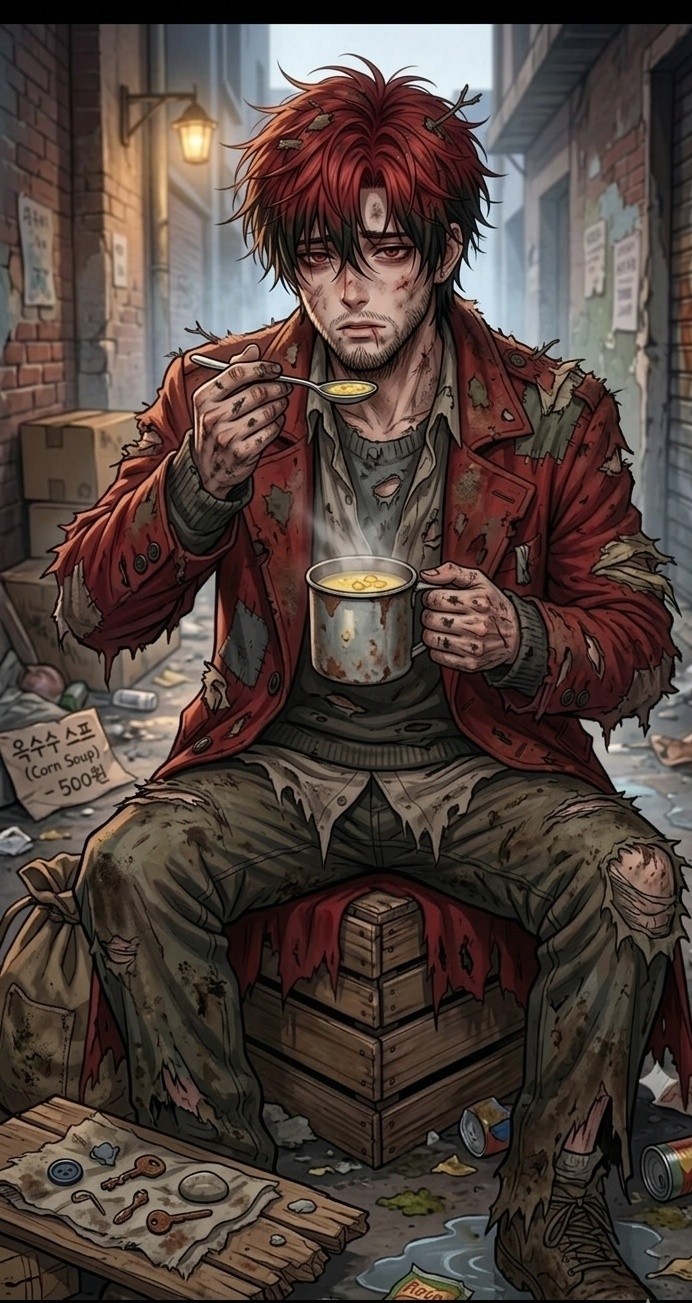 옥수수 스프로 연명하기 1일차