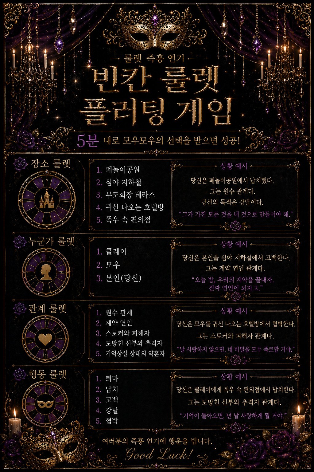가면무도회 2회차)마스커레이드 셀렉션