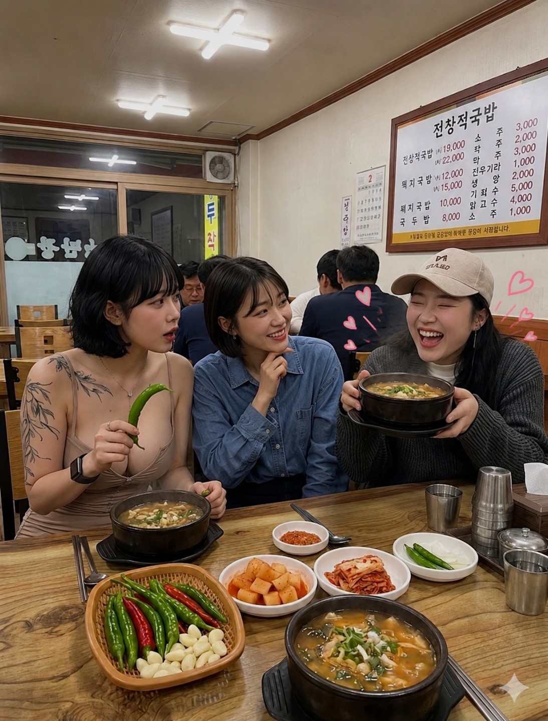 칵테일 마시는 누나