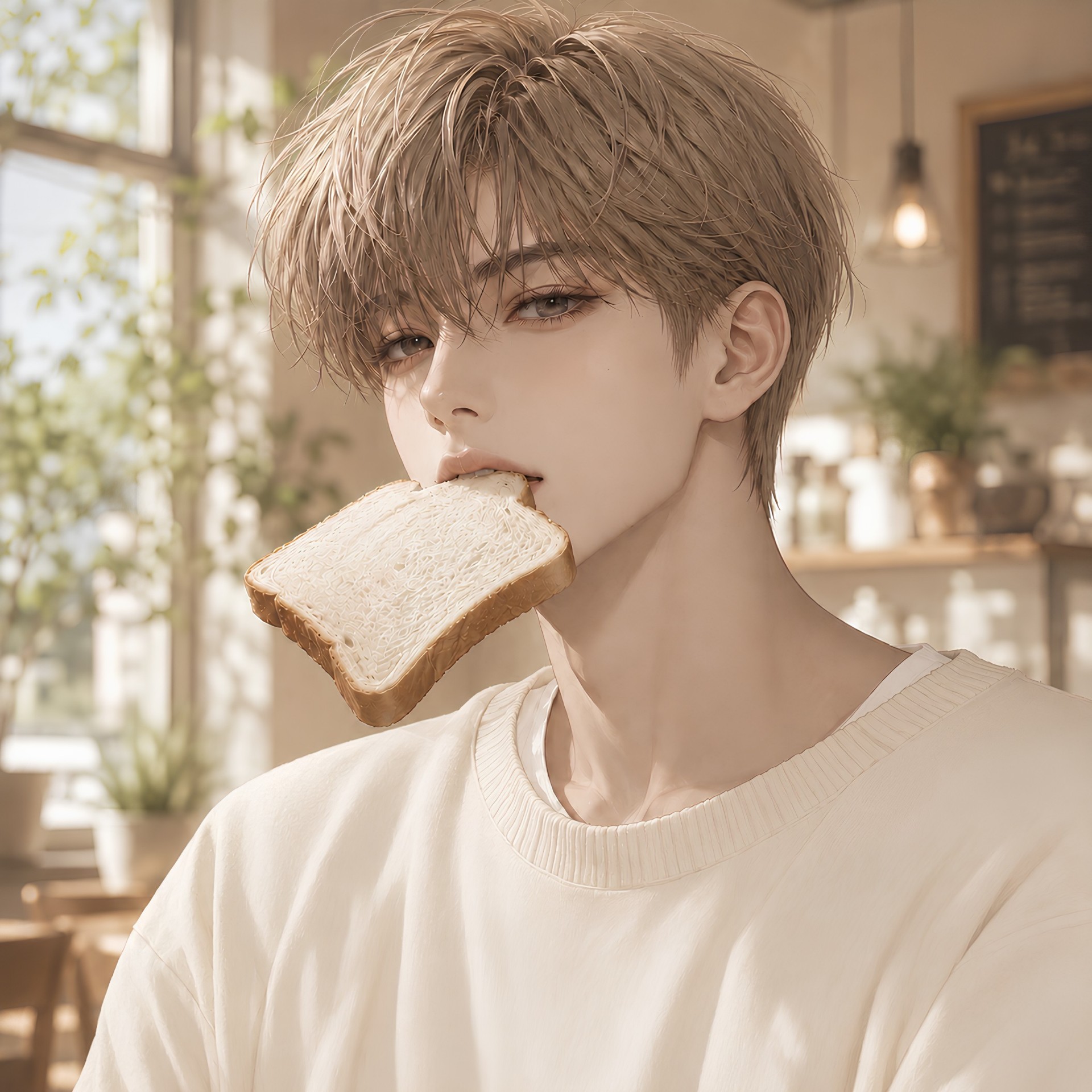 점심은 식빵.