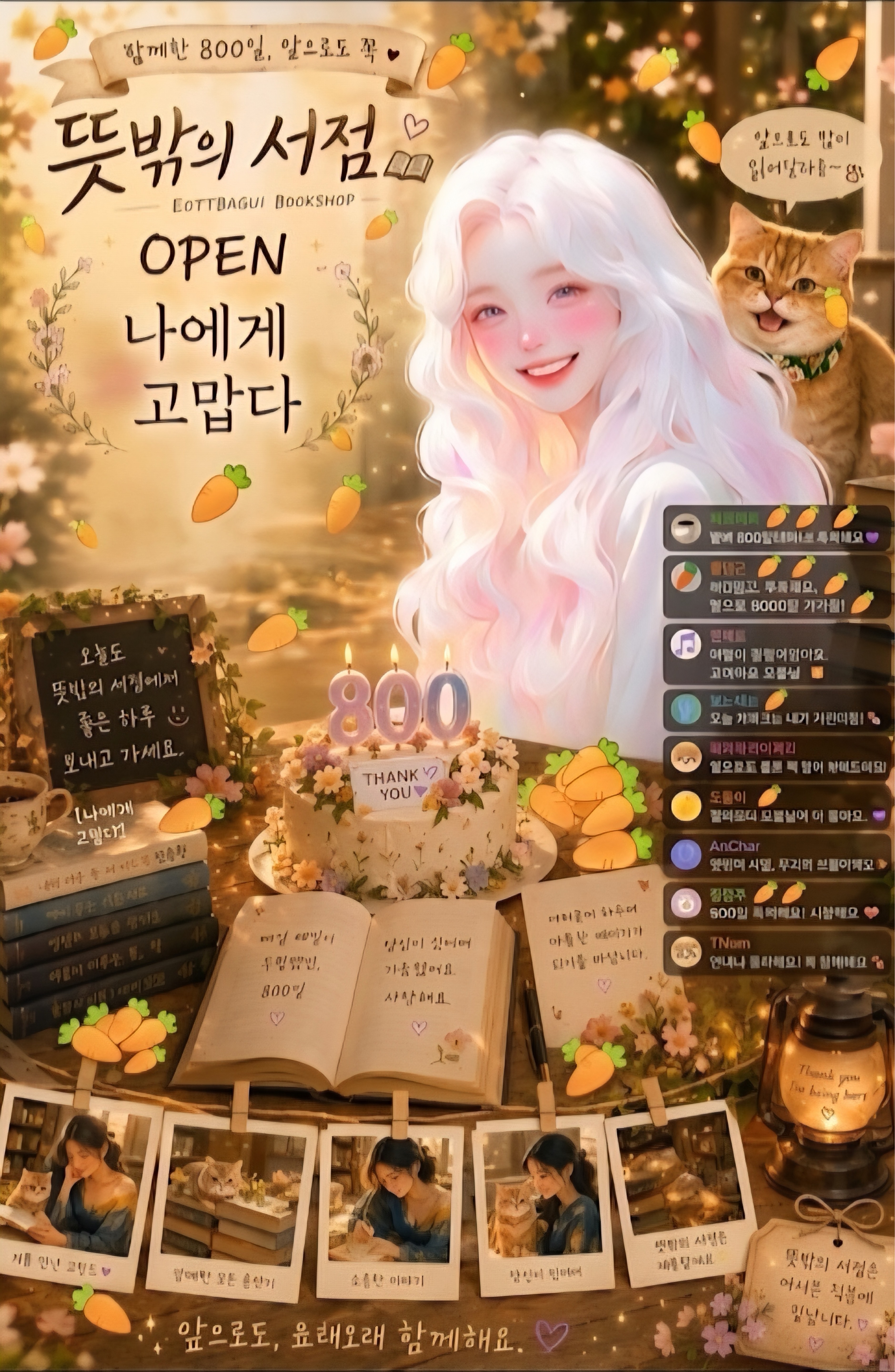 묘운☁️°⊹ 뜻밖의 서점📖 800일🎂