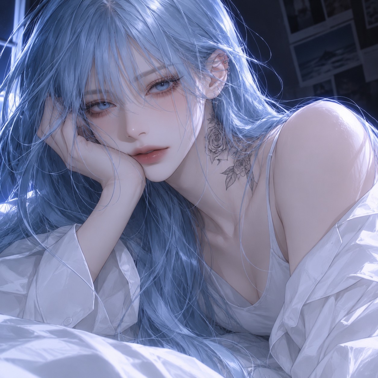 : 가만히 있어요. 잠 덜 깼어.