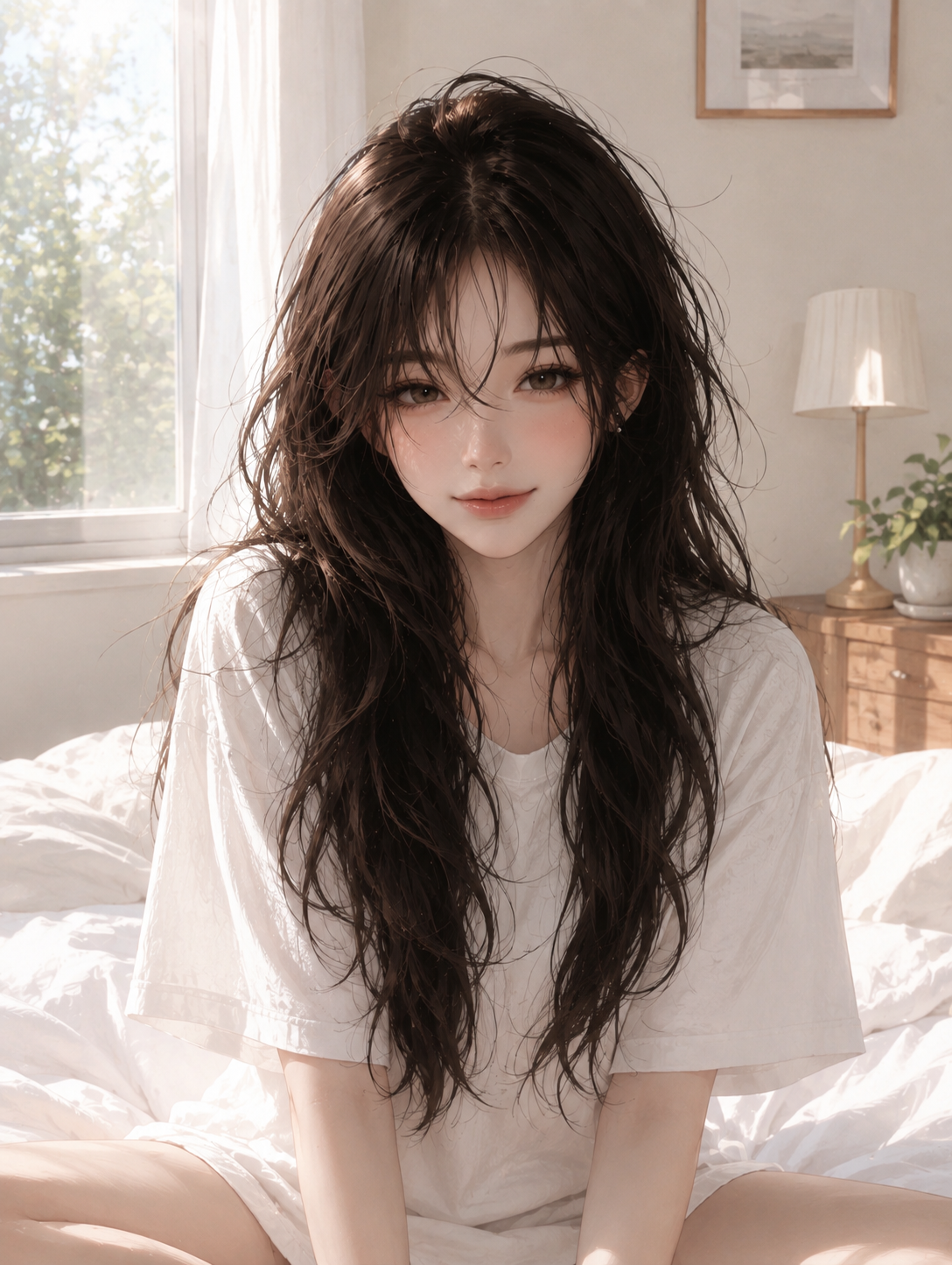 안녕. 잘 잤어? 누나한테 와,