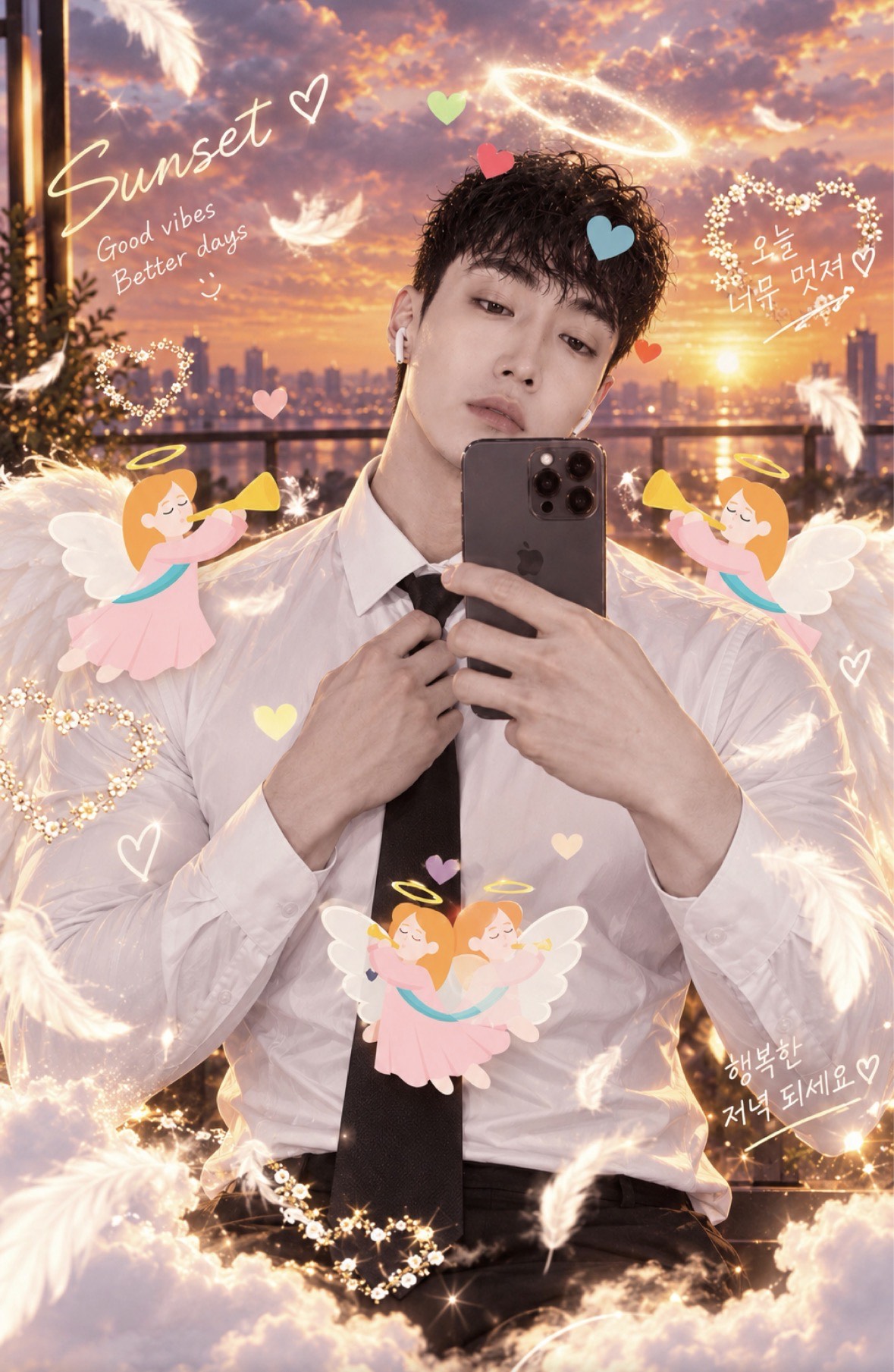 나 보러 언제와?