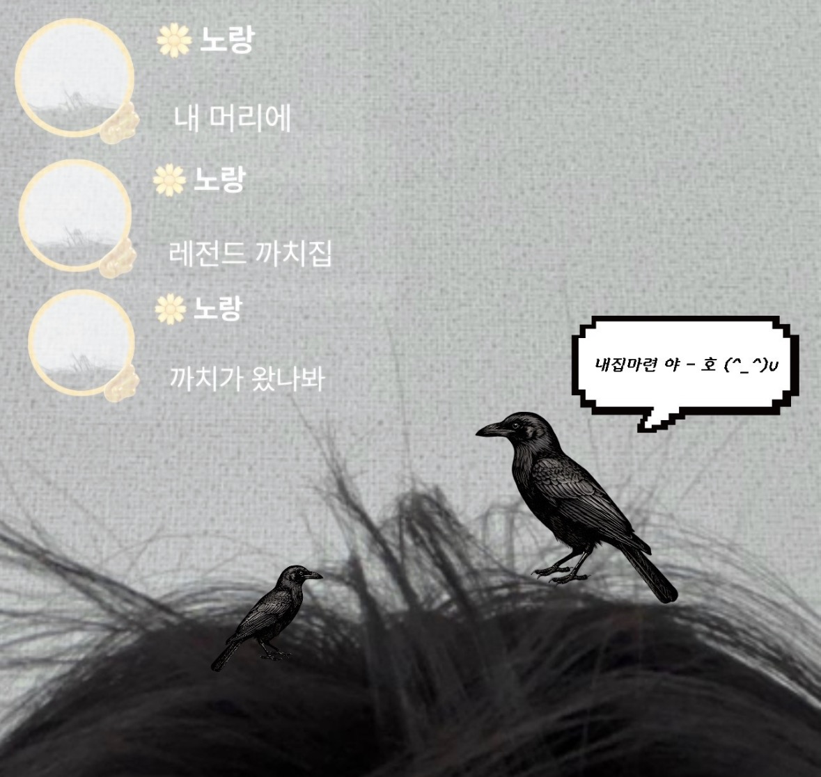 노랑이의 까치집.