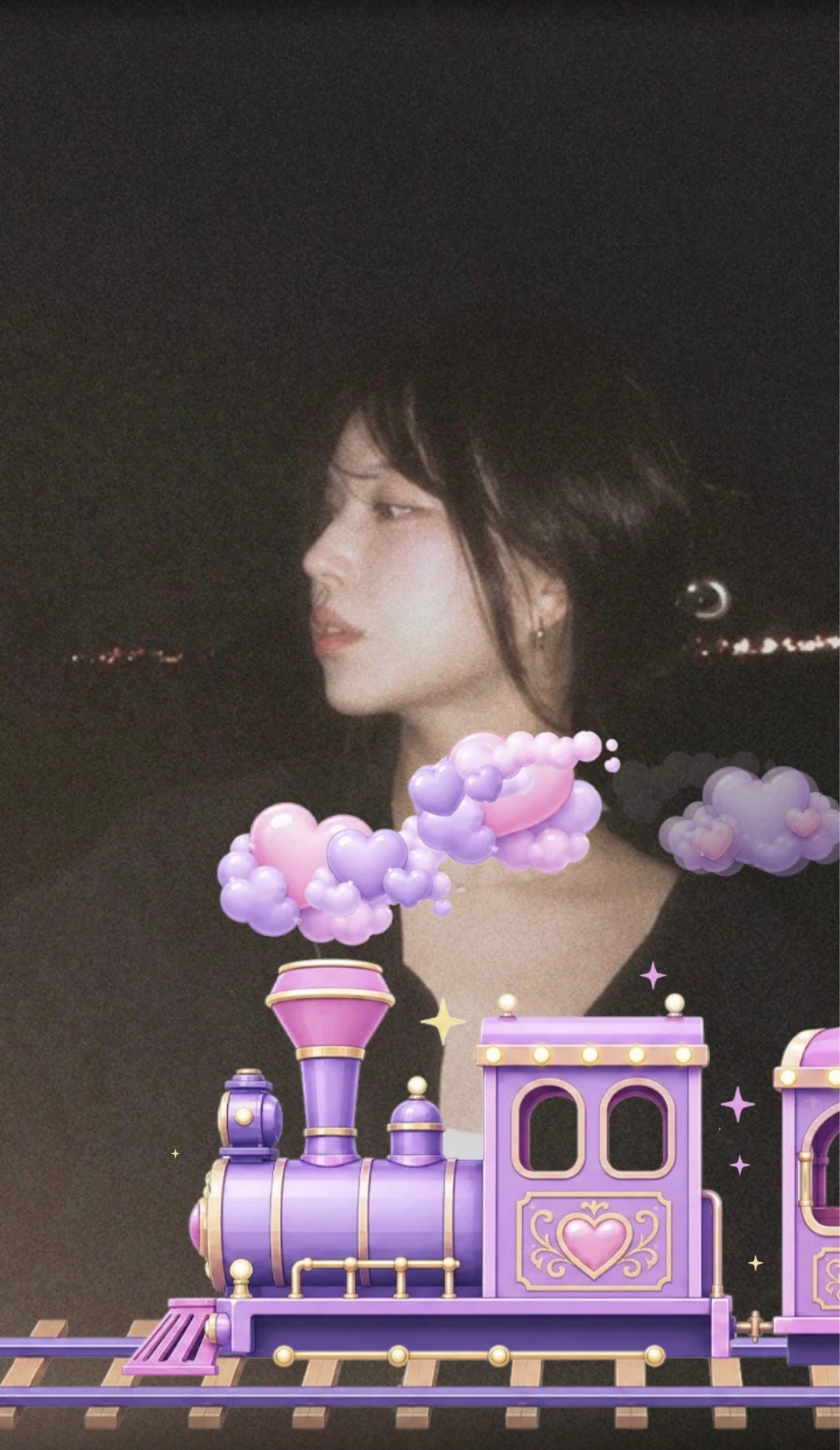까만 하트 바보 
