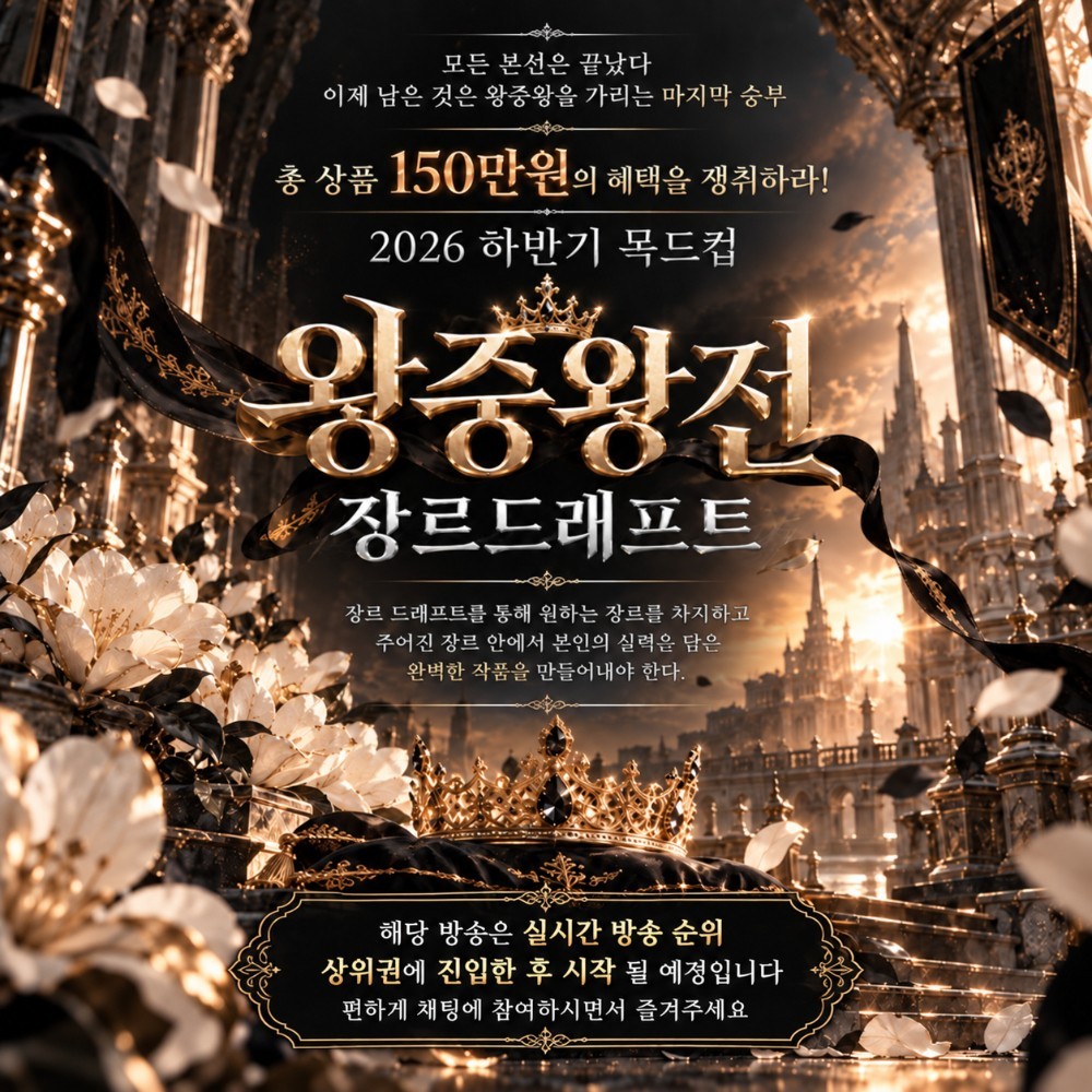 목드컵 왕중왕전 장르 드래프트 ⚔️