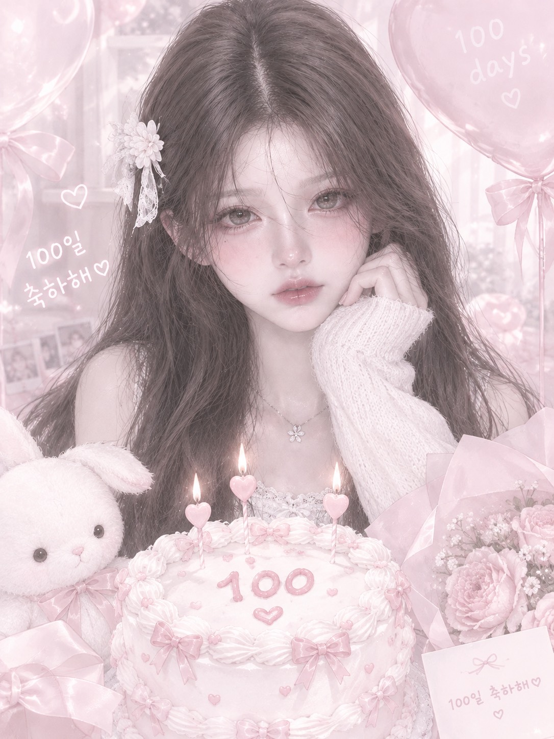 나 100일이래..