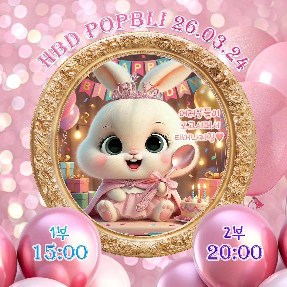 팝블리 B̆̈L͜͡I❥ 🎂D-1