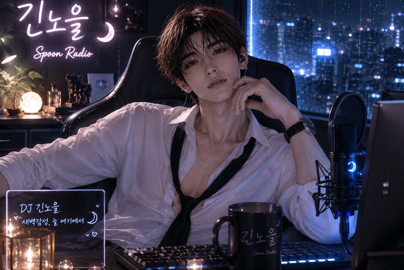 긴 노을⸝⸝ ☾